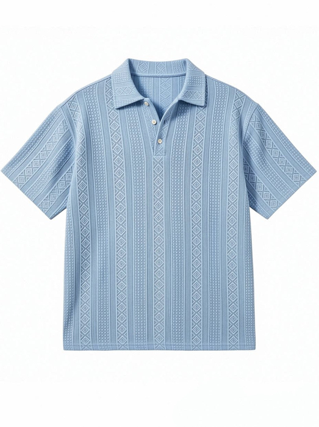 Men's Retro Daily Contrast Color Waffle Fake Two-piece Round Neck Short Sleeve T-shirt