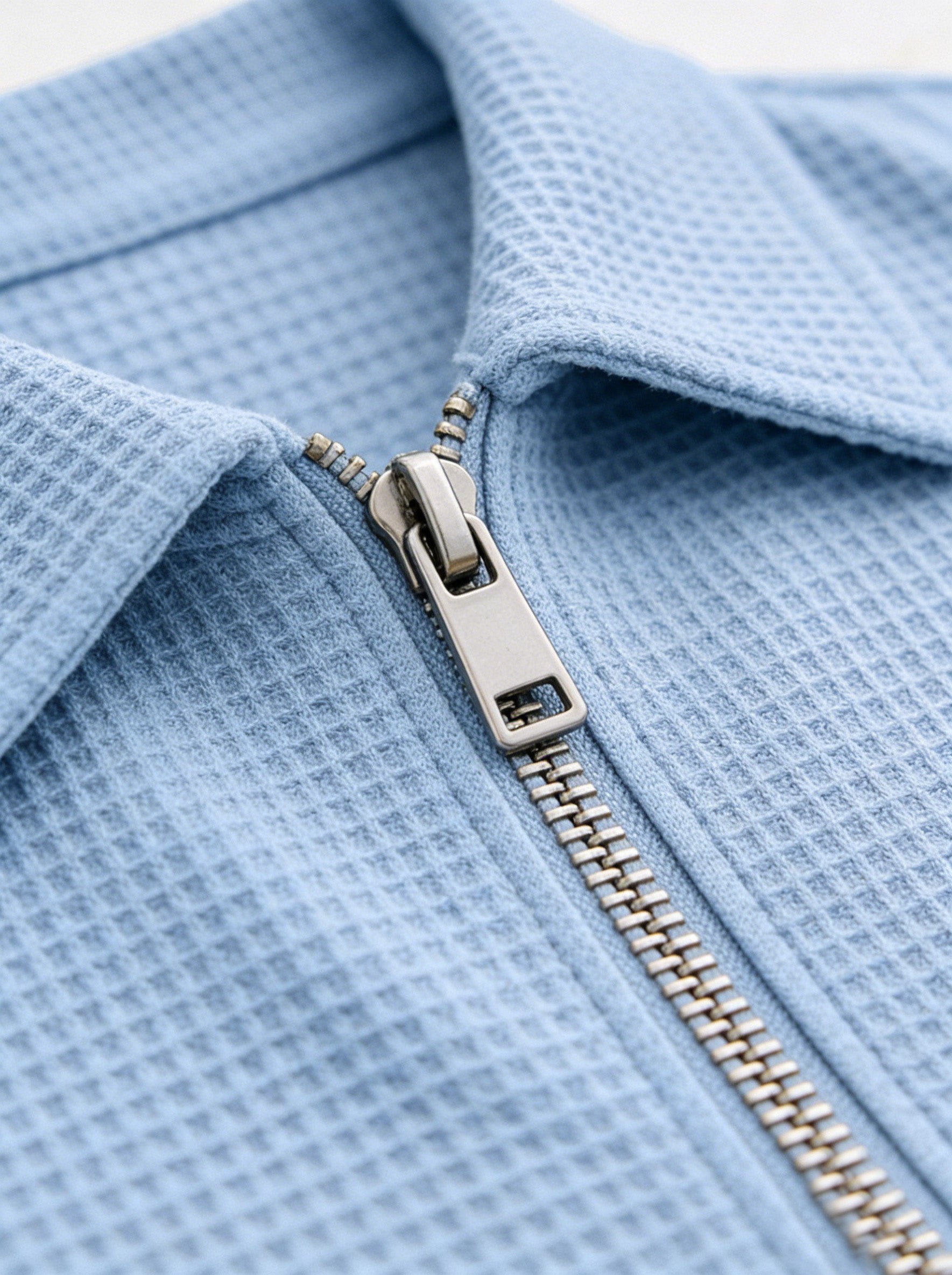 Men's Casual Waffle Lapel Short Sleeve Polo Shirt