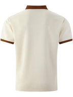 Men's Waffle Contrast V-neck Short Sleeve T-shirt