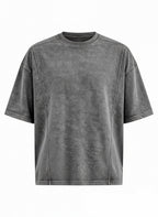 Men's Retro Deconstructed Design Solid Color Round Neck Short Sleeve T-shirt
