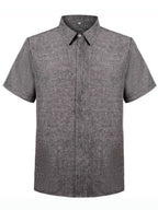 Mokaloha-Men's Cotton Linen Casual Short Sleeve Quality Beach Hawaiian Daily Shirt