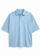 Men's Everyday Simple Deconstructed Design Button Short Sleeve Polo Shirt